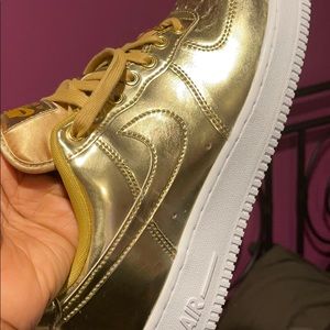 Nike Air Force one gold (only worn once)